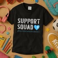 Support Squad Prostate Cancer Awareness Kids T-Shirt thumb 3