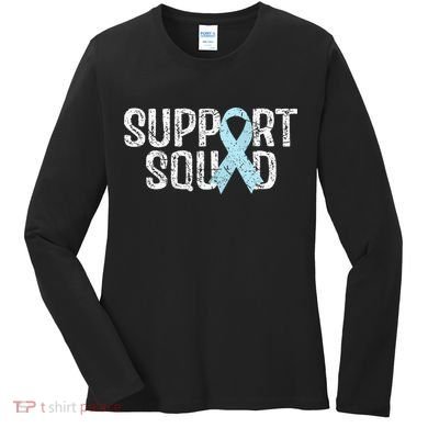 Support Squad Prostate Cancer Awareness Women's Long Sleeve Shirt
