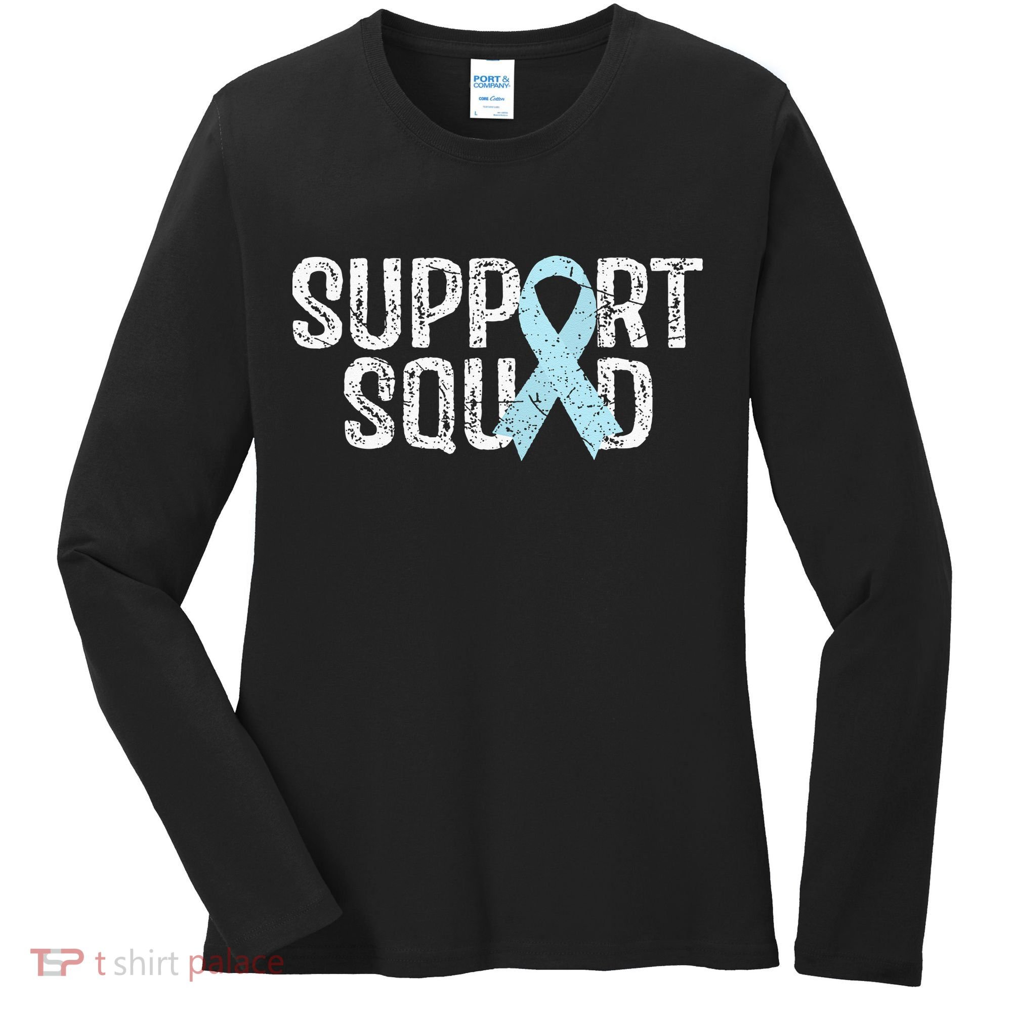 Support Squad Prostate Cancer Awareness Women's Long Sleeve Shirt