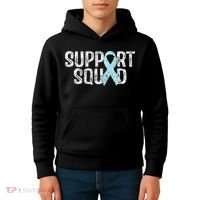 Support Squad Prostate Cancer Awareness Kids Hoodie thumb 4