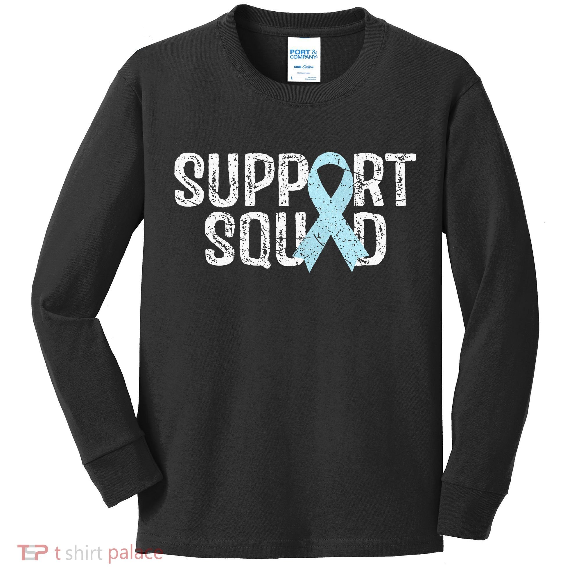 Support Squad Prostate Cancer Awareness Kids Long Sleeve Shirt