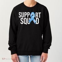 Support Squat Prostate Cancer Awareness Blue Ribbon Survivor Women's Sweatshirt thumb 0