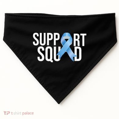 Support Squat Prostate Cancer Awareness Blue Ribbon Survivor USA-Made Doggie Bandana