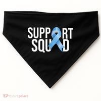 Support Squat Prostate Cancer Awareness Blue Ribbon Survivor USA-Made Doggie Bandana thumb 0