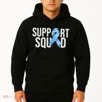Support Squat Prostate Cancer Awareness Blue Ribbon Survivor Hoodie thumb 2