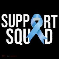 Support Squat Prostate Cancer Awareness Blue Ribbon Survivor Hoodie thumb 7