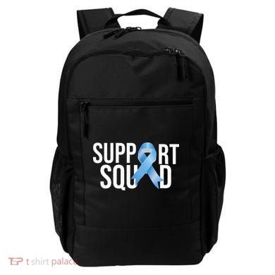 Support Squat Prostate Cancer Awareness Blue Ribbon Survivor Backpack