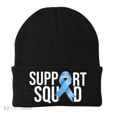 Support Squat Prostate Cancer Awareness Blue Ribbon Survivor Beanie