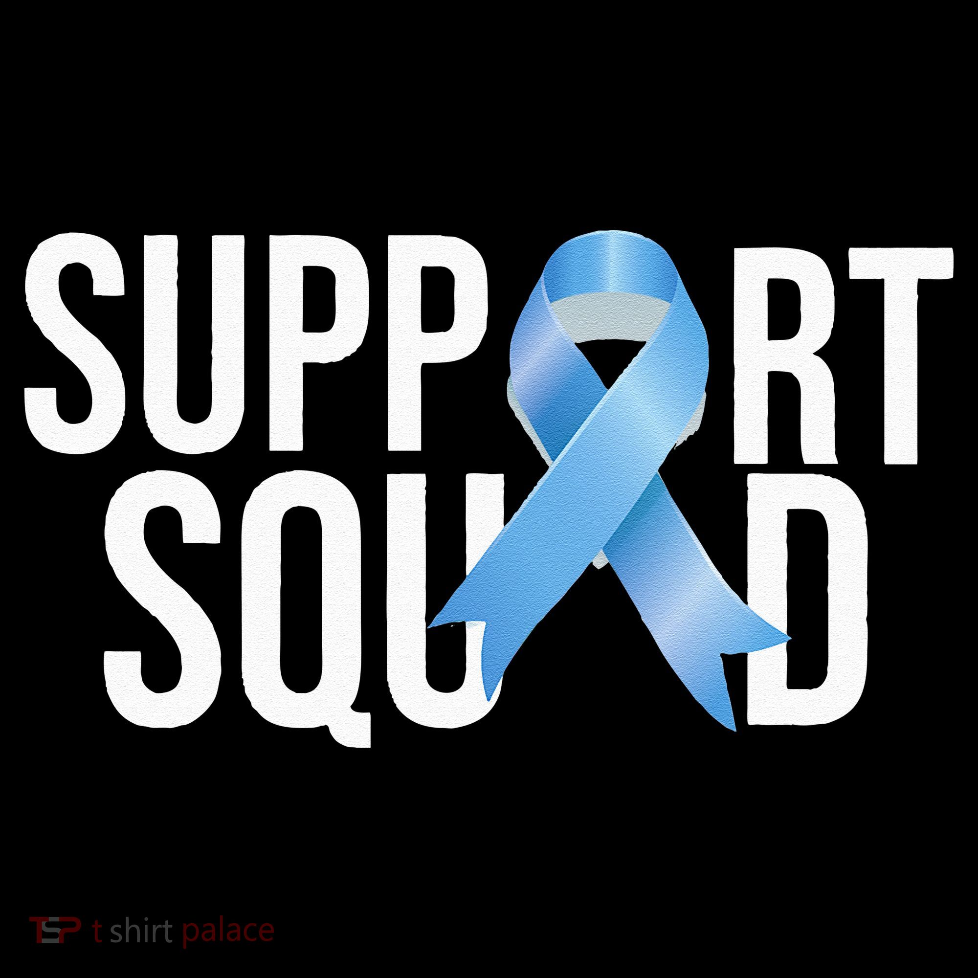 Support Squat Prostate Cancer Awareness Blue Ribbon Survivor Women's Hoodie