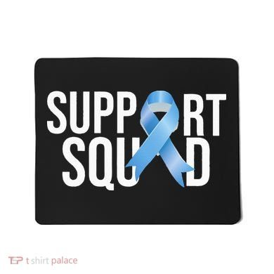 Support Squat Prostate Cancer Awareness Blue Ribbon Survivor Mousepad