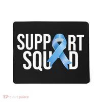 Support Squat Prostate Cancer Awareness Blue Ribbon Survivor Mousepad thumb 0