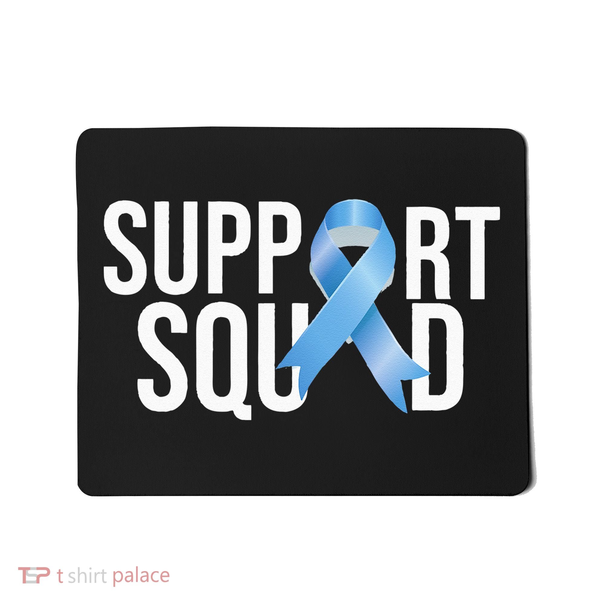 Support Squat Prostate Cancer Awareness Blue Ribbon Survivor Mousepad