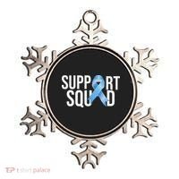 Support Squat Prostate Cancer Awareness Blue Ribbon Survivor Ornament thumb 0