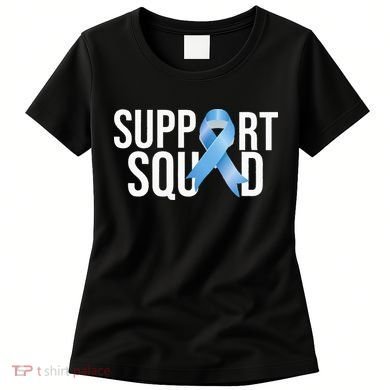 Support Squat Prostate Cancer Awareness Blue Ribbon Survivor Women's T-Shirt