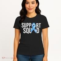 Support Squat Prostate Cancer Awareness Blue Ribbon Survivor Women's T-Shirt thumb 4
