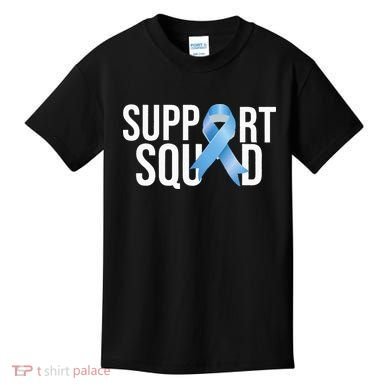 Support Squat Prostate Cancer Awareness Blue Ribbon Survivor Kids T-Shirt