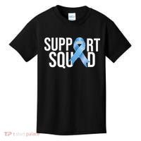 Support Squat Prostate Cancer Awareness Blue Ribbon Survivor Kids T-Shirt thumb 0
