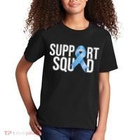 Support Squat Prostate Cancer Awareness Blue Ribbon Survivor Kids T-Shirt thumb 2