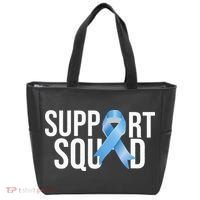 Support Squat Prostate Cancer Awareness Blue Ribbon Survivor Tote Bag thumb 0