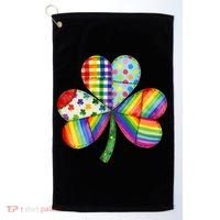 Shamrock St Patrick S Day Irish Clover Golf Towel thumb 0