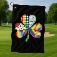 Shamrock St Patrick S Day Irish Clover Golf Towel thumb 1