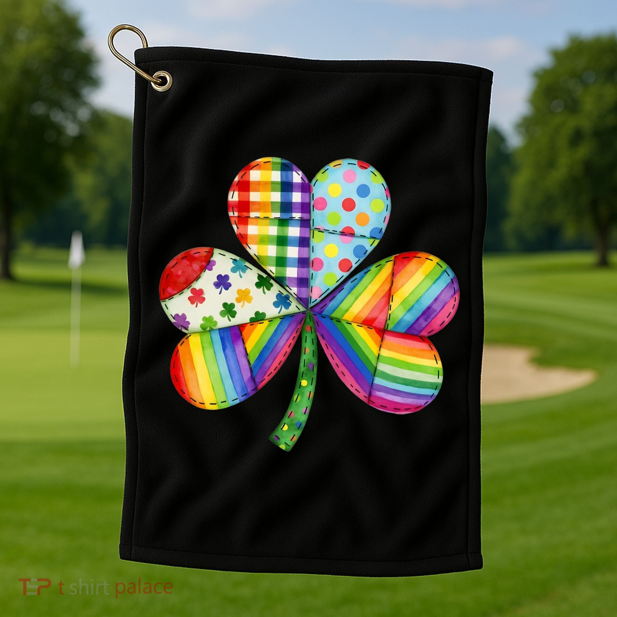 Shamrock St Patrick S Day Irish Clover Golf Towel