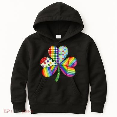 Shamrock St Patrick S Day Irish Clover Kids Hoodie