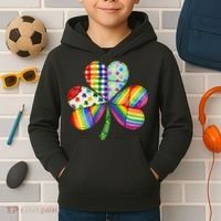 Shamrock St Patrick S Day Irish Clover Kids Hoodie thumb 2