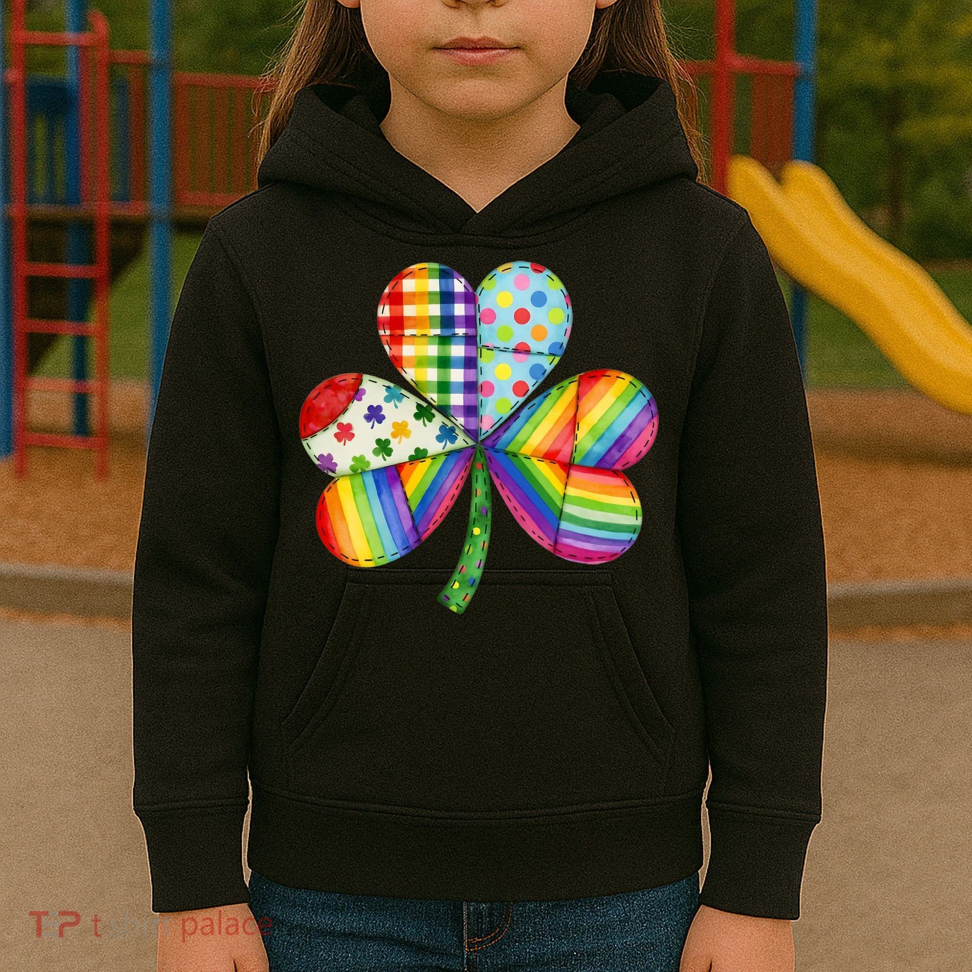 Shamrock St Patrick S Day Irish Clover Kids Hoodie