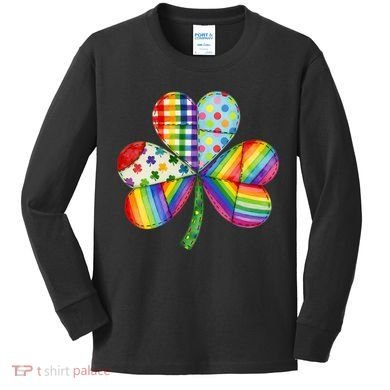 Shamrock St Patrick S Day Irish Clover Kids Long Sleeve Shirt