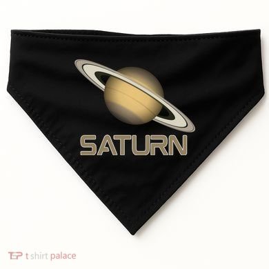 Solar System Planet Saturn Rings Outer Space  USA-Made Doggie Bandana