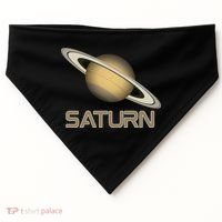 Solar System Planet Saturn Rings Outer Space  USA-Made Doggie Bandana thumb 0