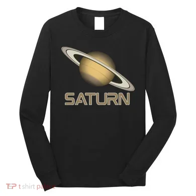 Solar System Planet Saturn Rings Outer Space Long Sleeve Shirt