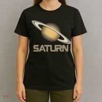 Solar System Planet Saturn Rings Outer Space  T-Shirt thumb 4