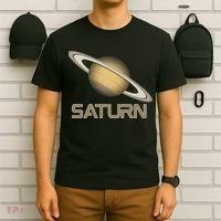 Solar System Planet Saturn Rings Outer Space  T-Shirt thumb 6