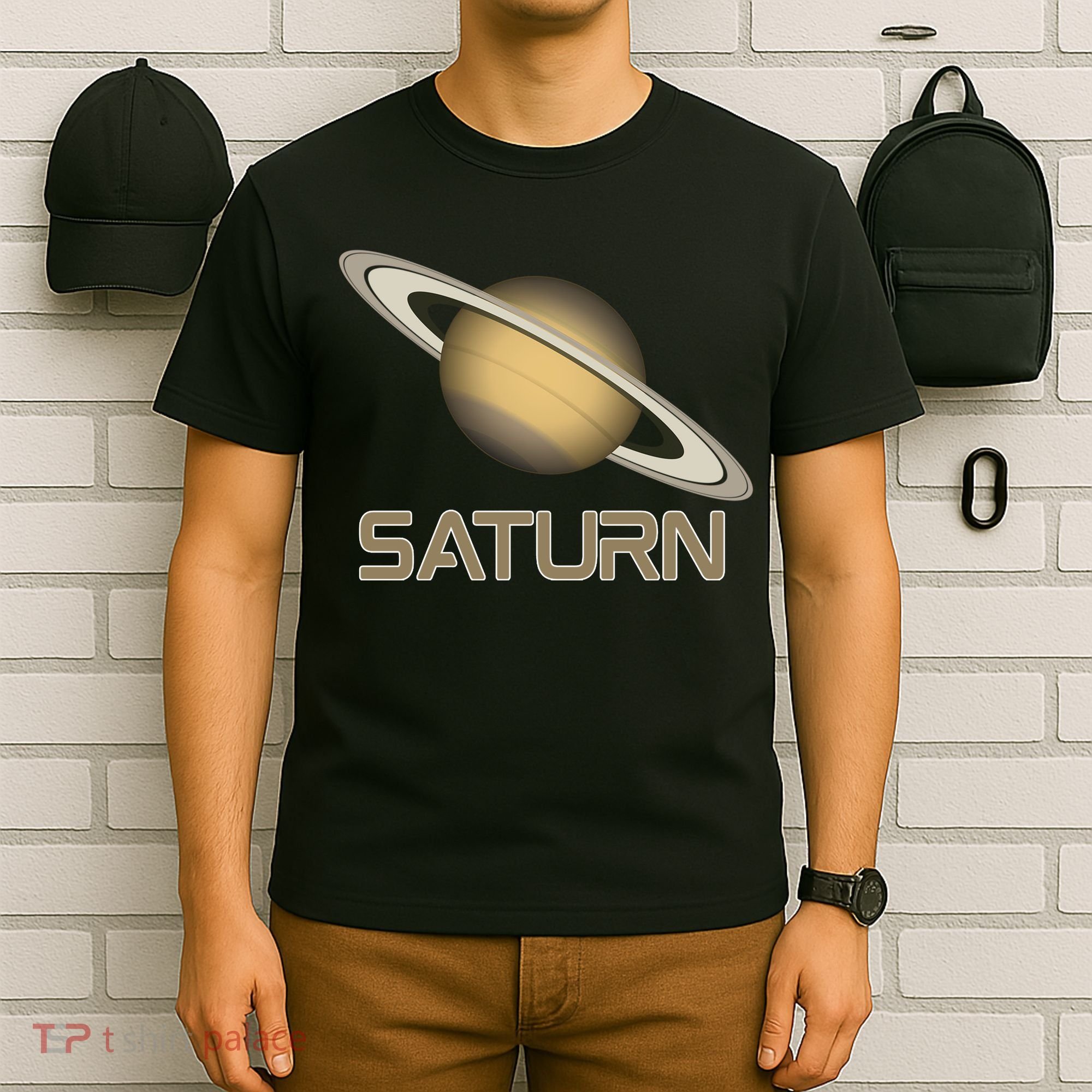 Solar System Planet Saturn Rings Outer Space  T-Shirt