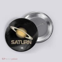 Solar System Planet Saturn Rings Outer Space  Button thumb 0