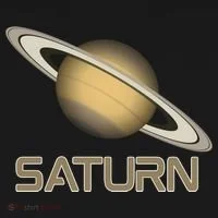 Solar System Planet Saturn Rings Outer Space  Button thumb 1