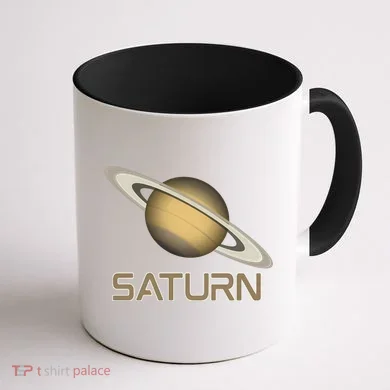 Solar System Planet Saturn Rings Outer Space  Coffee Mug back