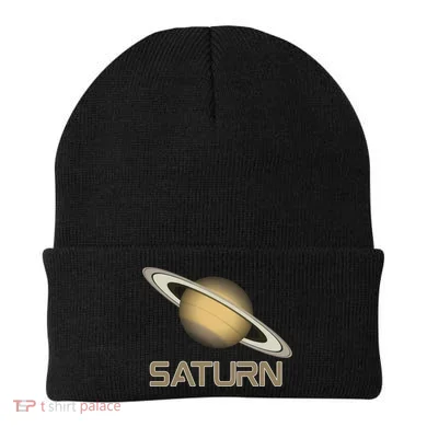 Solar System Planet Saturn Rings Outer Space Beanie