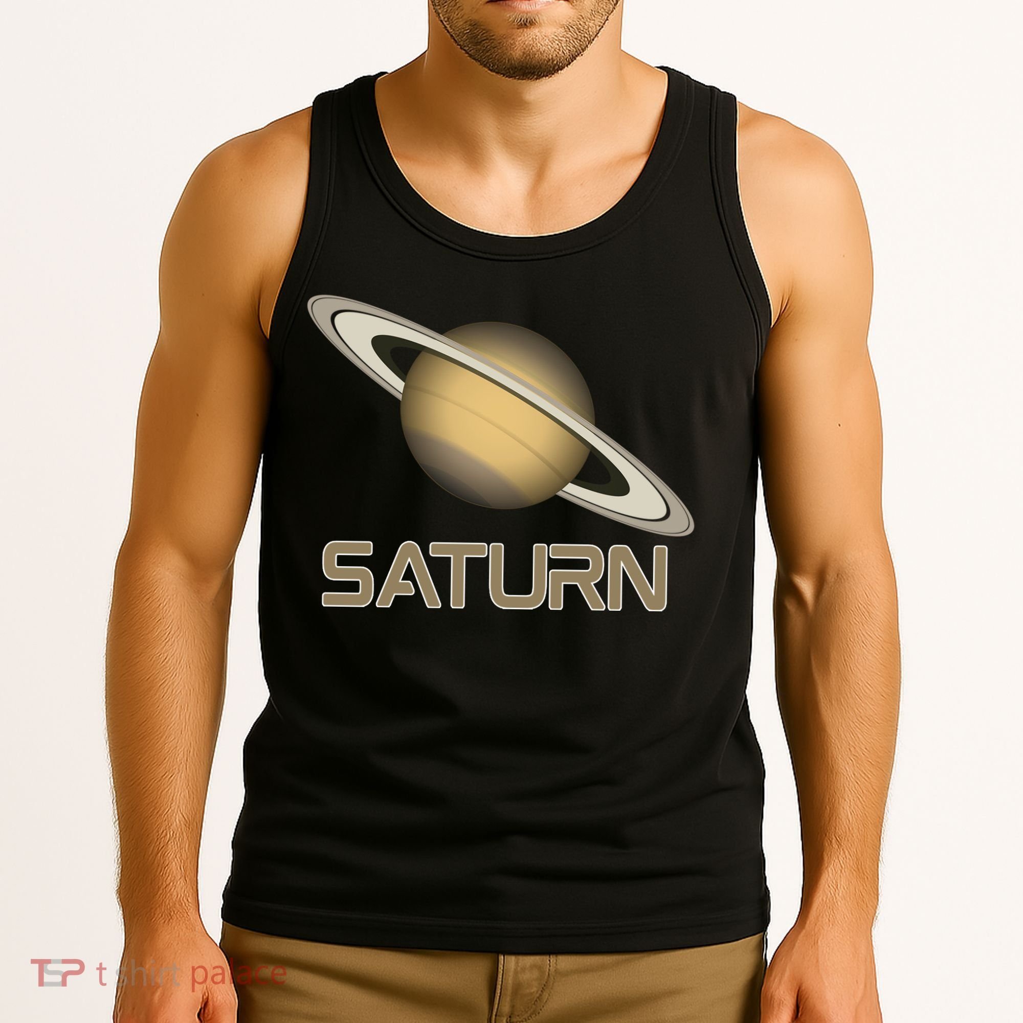 Solar System Planet Saturn Rings Outer Space  Tank Top
