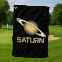Solar System Planet Saturn Rings Outer Space  Golf Towel thumb 1