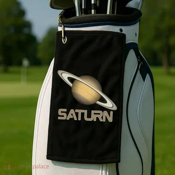Solar System Planet Saturn Rings Outer Space  Golf Towel