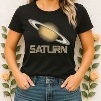 Solar System Planet Saturn Rings Outer Space  Women's T-Shirt thumb 2