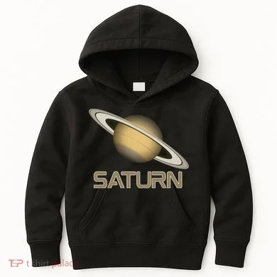 Solar System Planet Saturn Rings Outer Space  Kids Hoodie