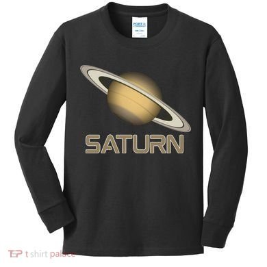 Solar System Planet Saturn Rings Outer Space  Kids Long Sleeve Shirt