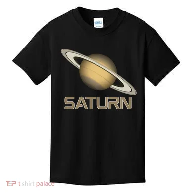 Solar System Planet Saturn Rings Outer Space  Kids T-Shirt