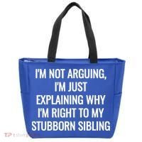 Sarcastic Siblings Quote Family Dynamics Gift Tote Bag thumb 0