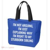 Sarcastic Siblings Quote Family Dynamics Gift Tote Bag thumb 3