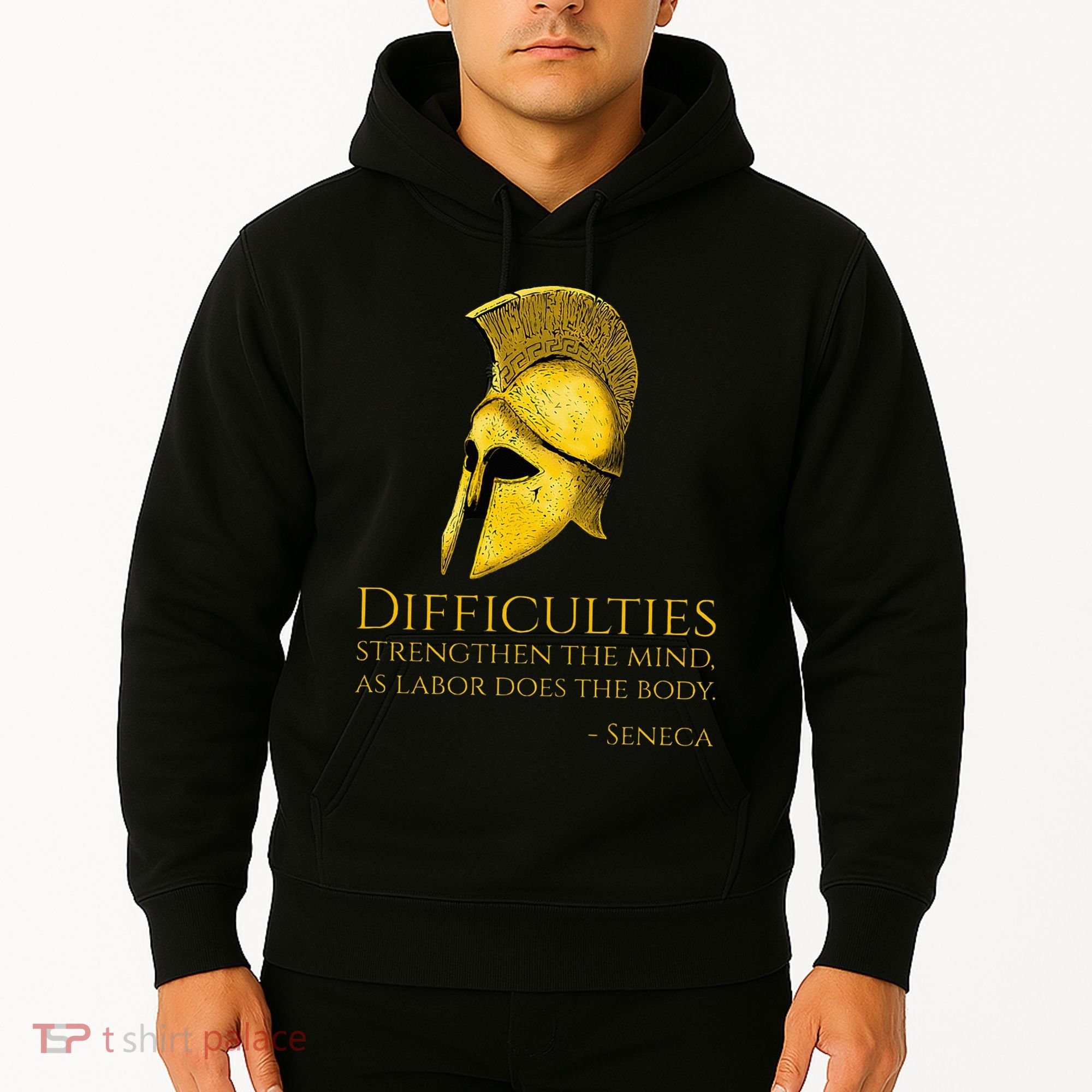 Stoicism Seneca Quote On Difficulties Stoic Philosophy Hoodie